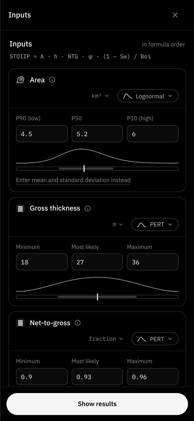 The inputs drawer on a phone